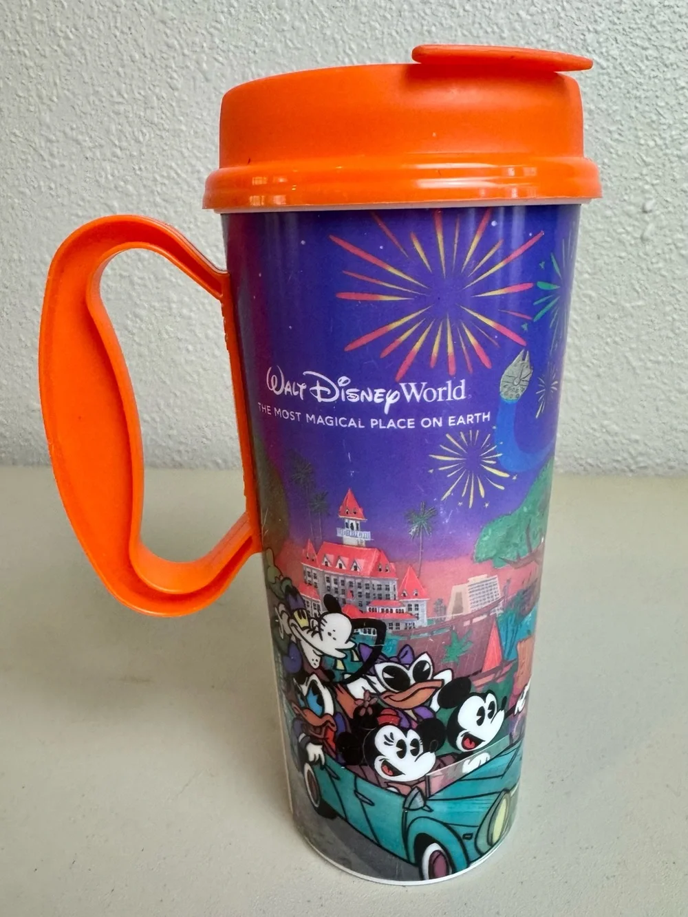 2024 Walt Disney World Resort Reusable Refillable Mug Mickey & Friends ORANGE